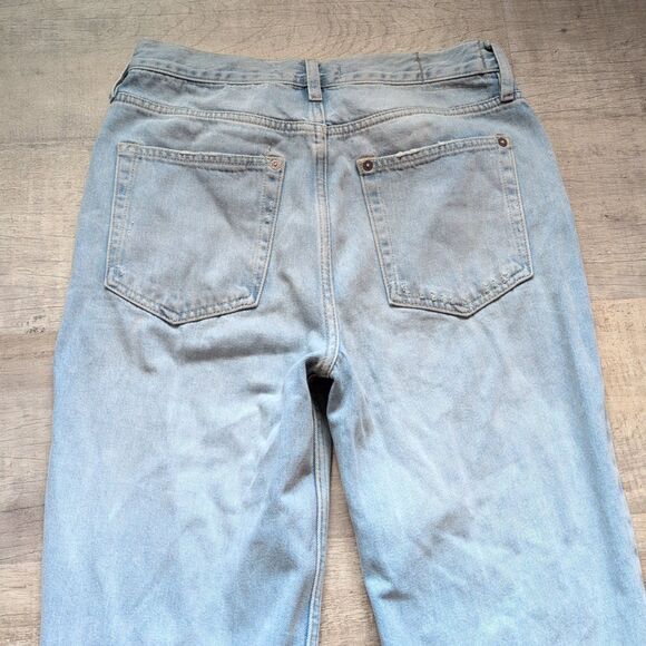 We Are Free Size 27 Tapered Jeans Women's Blue Distressed Button Fly - Picture 7 of 9